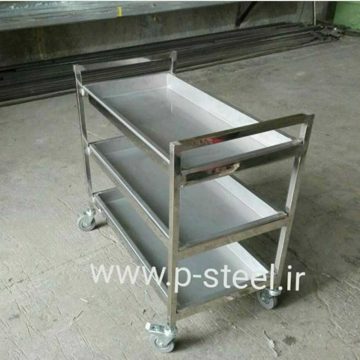 ترولی حمل غذا استیل