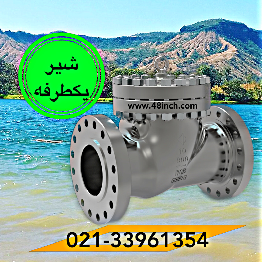شیر یکطرفه فلنجدار دریچه استیل برند وارداتی